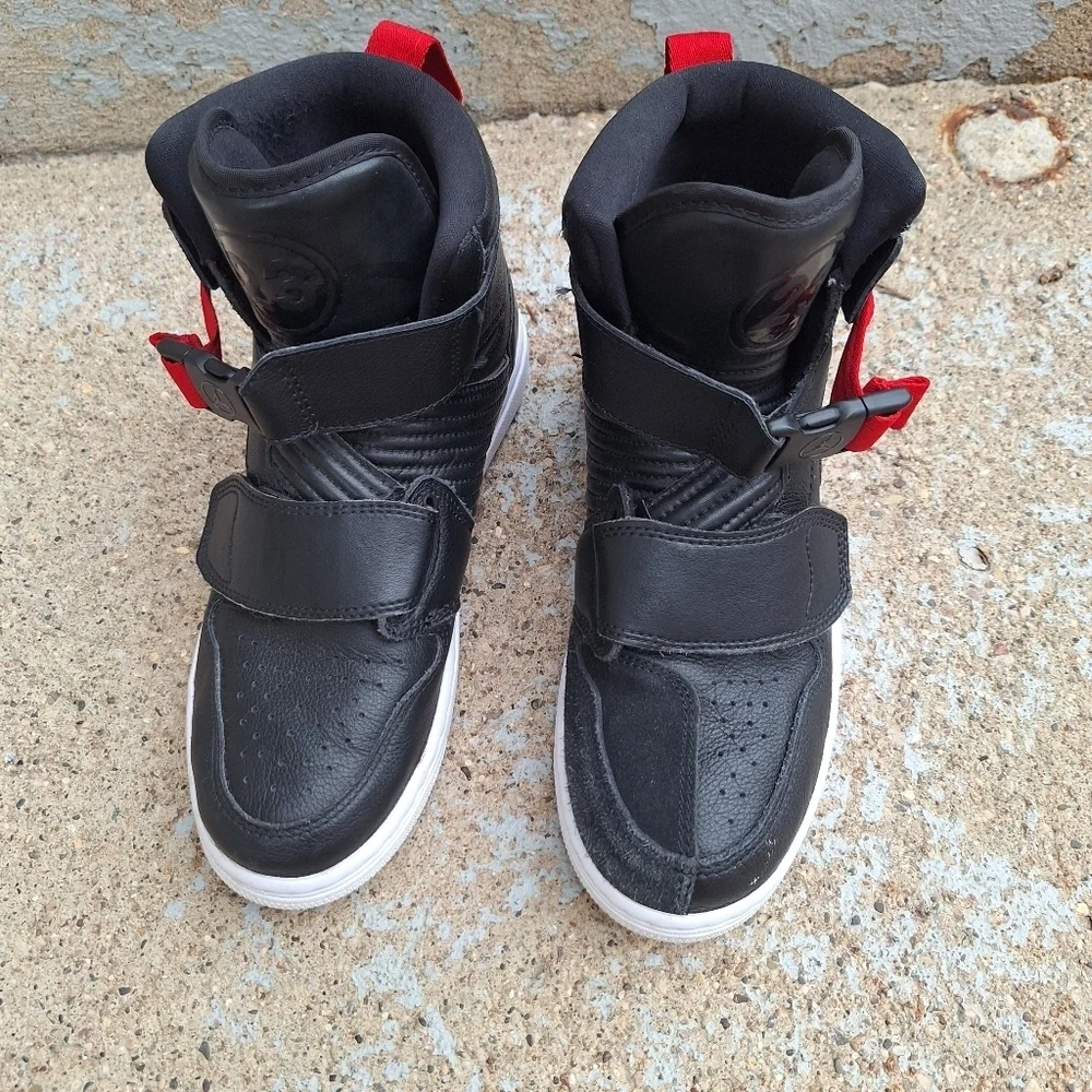 Air Jordan 1 Moto Retro Black High Top Basketball Shoes Size 7